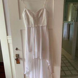 BCBG white high-low dress